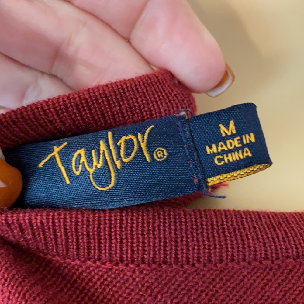 Just...Taylor Burgundy Knit Dress, M - Picture 8 of 10